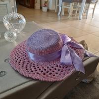 Cappello in cotone estivo rosa