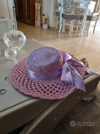 Cappello in cotone estivo rosa