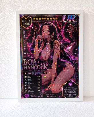 One piece Boa Hancock anime poster con cornice
