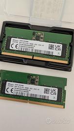 Ram sodimm ddr5 8GB 5600mhz (2 banchi disponibili)