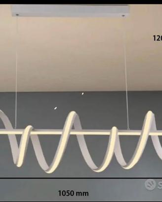 Lampadario spirale bianco