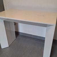 tavolo consolle bianco lucido