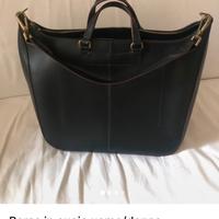 Borsa in vero cuoio con tracolla
