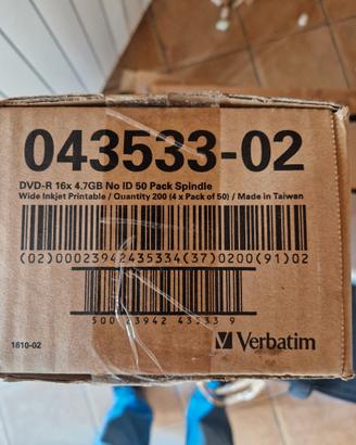 DVD  Printable -R Verbatin 200 pz