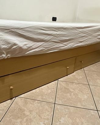 Letto Singolo 196x90 cm in Frassino Chiaro