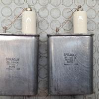 2 condensatori carta olio NOS