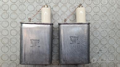 2 condensatori carta olio NOS