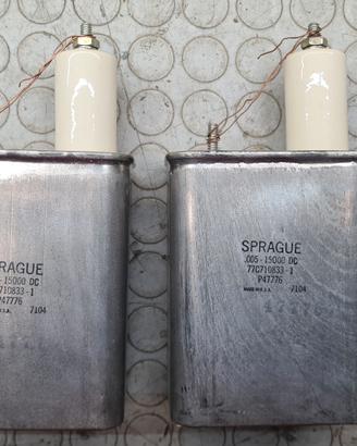 2 condensatori carta olio NOS