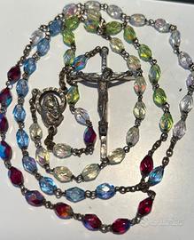 Rosario anni '60 in perle di vetro