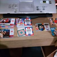 Schede ricariche telefoniche TIM e altri gestori.