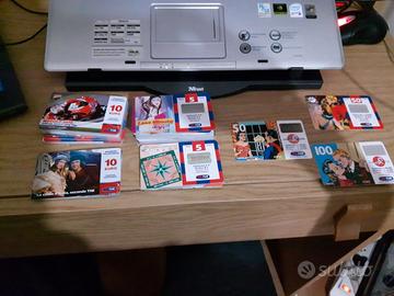 Schede ricariche telefoniche TIM e altri gestori.