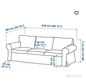 Divano 3 posti Ikea