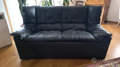 divano pelle nero 2 posti 
