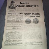 Rivista Italia Numismatica da 20 pagine del 1963
