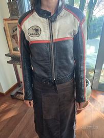 giacca moto vintage pelle