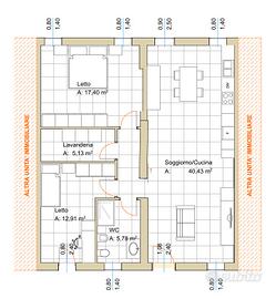 Appartamento 95 mq piano terra