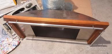Cappa inox legno 90 rustico moderno