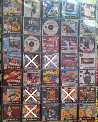 58 dischi originali videogiochi PS1 da collezione