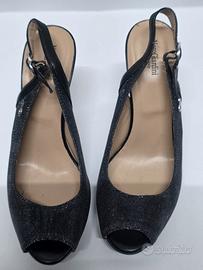 Nero Giardini Sandali Neri/Argento Tg. 36