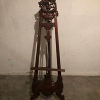 cavalletto mogano legno massello treppiede barocco