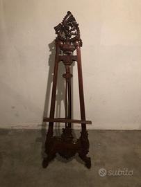 cavalletto mogano legno massello treppiede barocco