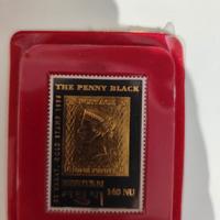 Francobollo The Penny Black 22 Karat Oro Gold 199
