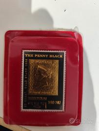 Francobollo The Penny Black 22 Karat Oro Gold 199