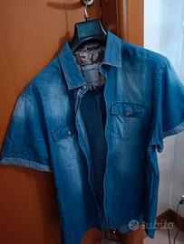 camicia jeans manica corta
