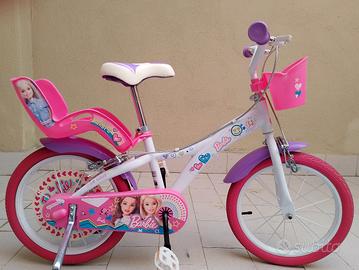 Bicicletta bimba 16" barbie come nuova 