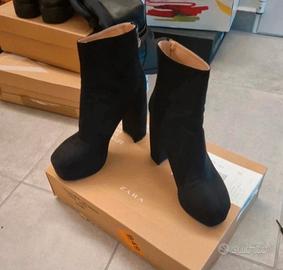 Tronchetto Nero Camoscio donna n.39