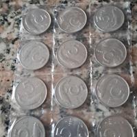 Lotto 12 monete  da 5 lire dal 1951 al 1998