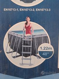 Piscina fuori terra effetto legno 412x201×122
