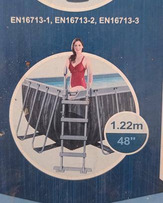Piscina fuori terra effetto legno 412x201×122