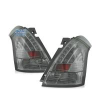 FANALI PER SUZUKI SWIFT 05-10 LED FONDO CROMATO FU