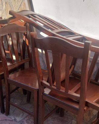 Set 6 sedie di legno