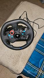 manubrio e pedaliera  logitech per videogiochi pc