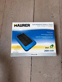 Caricabatterie Solare e Torcia a LED MAURER