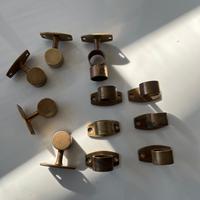 Supporti tenda anni 70 ottone bronzato
