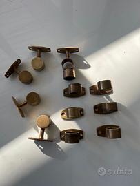 Supporti tenda anni 70 ottone bronzato