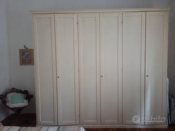 Armadio 6 ante legno massello