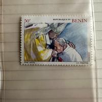 Francobollo Benin 2003. Papa Giovanni Paolo II
