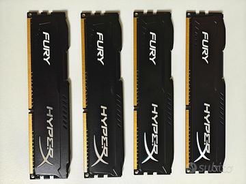 RAM DDR3 Kingston HyperX Fury 16 GB (4 x 4 GB)
