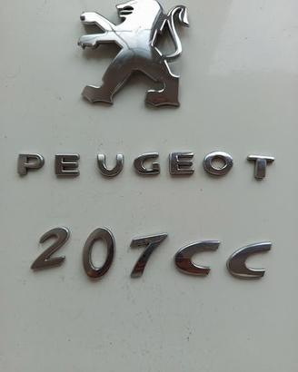 Scritta+Logo Baule poseriore Peugeot 207 CC