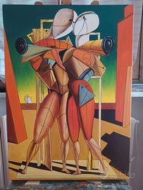 Dipinto di de Chirico olio su tela 70x50
