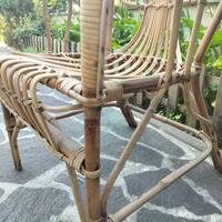 POLTRONA SEDIA BAMBOO VIMINI VINTAGE