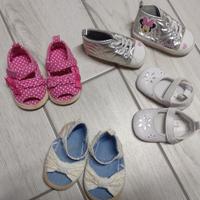 Lotto scarpe primi passi bambina n 17/18