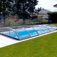 Copertura piscina trasparente 3.5x7.62m Alukov