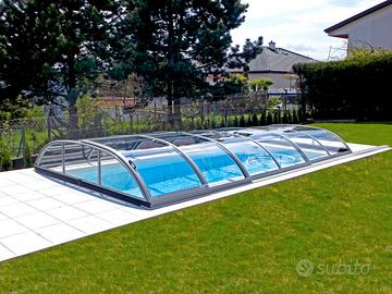 Copertura piscina trasparente 3.5x7.62m Alukov