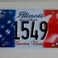 ILLINOIS TARGA AMERICA USA Vintage License Plate