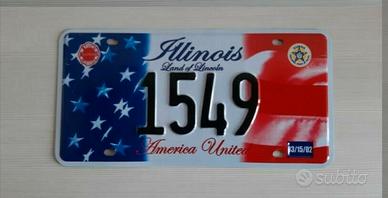 ILLINOIS TARGA AMERICA USA Vintage License Plate